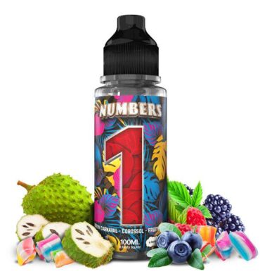 Numbers Un E.Tasty 100 ml – E-liquide Bonbon Carnaval, Corossol et Fruits des Bois