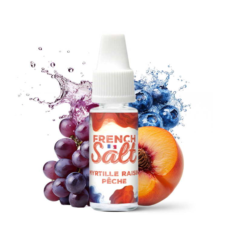e liquide myrtille raisin peche french salt