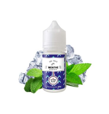 Arôme concentré Menthe Glaciale 30 ml Le Coq Frais avec feuilles de menthe et glaçons