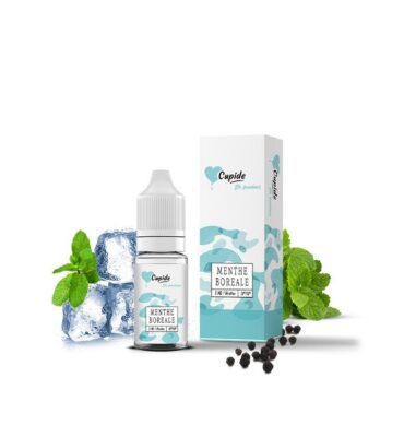 E-liquide Menthe Boréale Cupide 10 ml saveur menthe glacée disponible en 3 mg et 6 mg