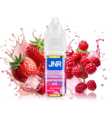 E-liquide JNR Nic Salts Strawberry Raspberry Ice 10 ml 20 mg saveur fraise framboise glacée