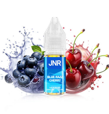 E-liquide JNR Nic Salts Blue Razz Cherry 10 ml 20 mg saveur framboise bleue et cerise