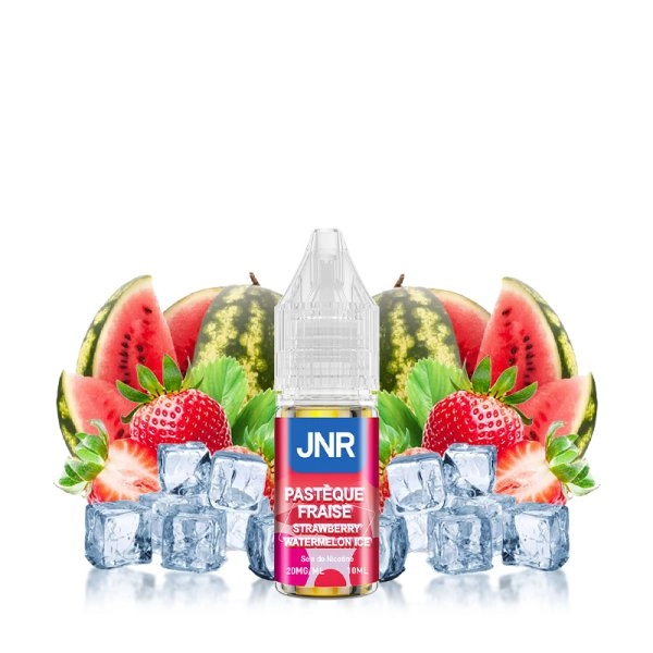 E-liquide JNR Nic Salts Strawberry Watermelon Ice 10 ml 20 mg saveur fraise et pastèque glacée