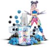 Concentré Zia 30 ml K-Fuel pour DIY avec illustration de baies bleues, fruits noirs et glaçons